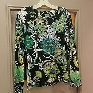 Long sleeve Chico oriental design elegant blouse
